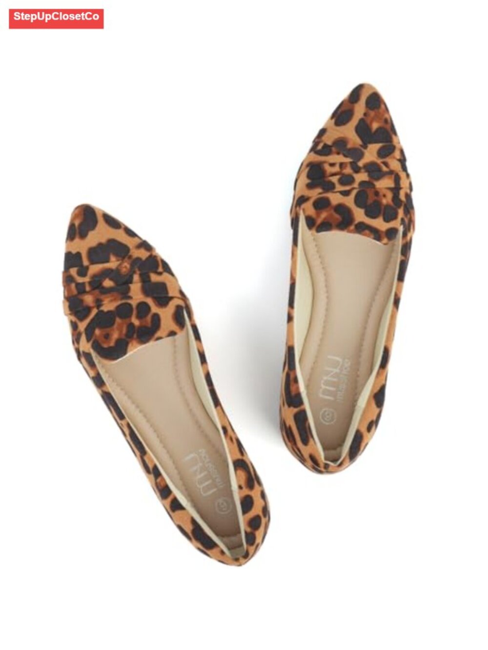 Women's Pointed Toe Slip-On Flats Knot Detail Memory Foam Comfortable Dressy
